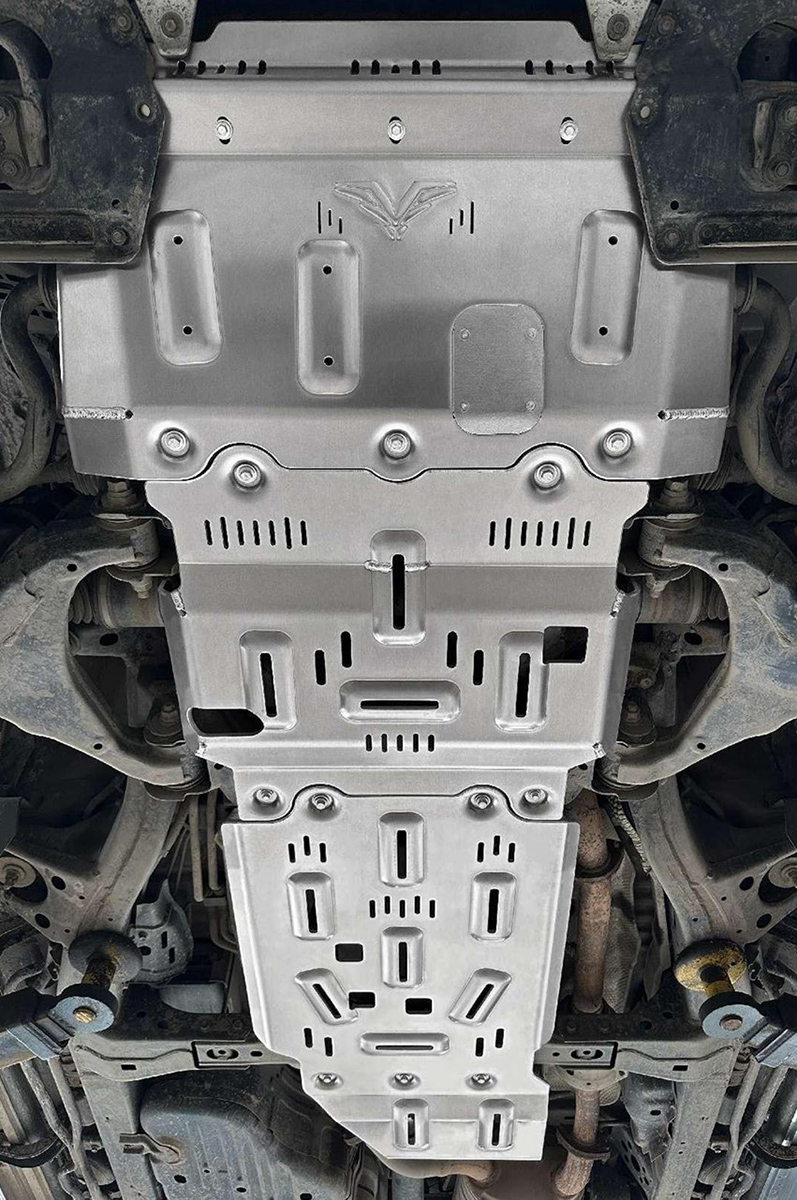 Защита РИФ радиатора, картера, РК, КПП для Toyota Land Cruiser 200, алюм. 8 мм Защита РИФ радиатора, картера, РК, КПП для Toyota Land Cruiser 200, алюм. 8 мм